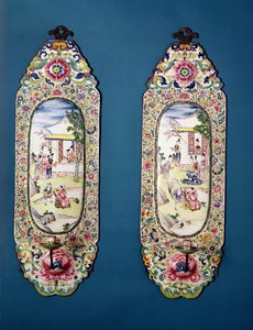 Pair of Canton wall lights made for the European market, 18th century